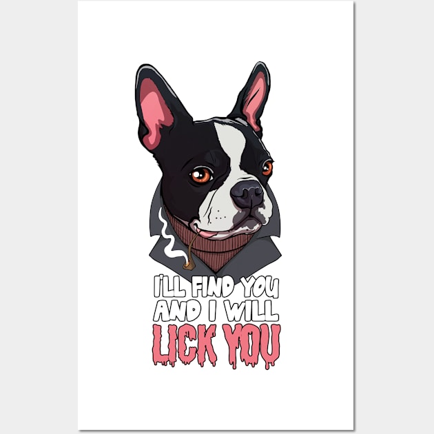 Boston Terrier Face Quote Gift Wall Art by USProudness